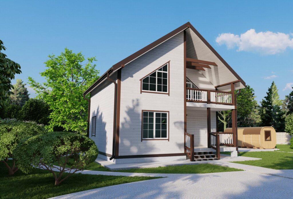 Каркасный дом «Маврикий» 112 м²